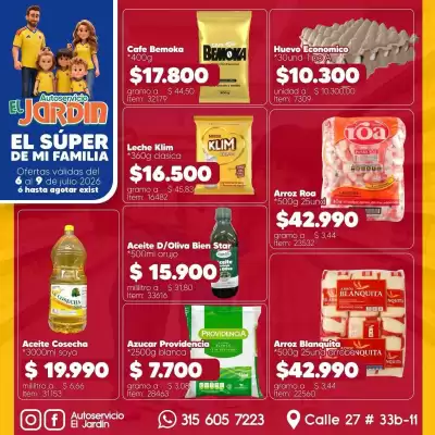 Autoservicio El Jardín (válido hasta 9-07)