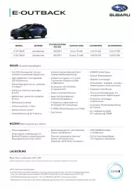 Subaru Flugblatt | E-Outback Seite 1