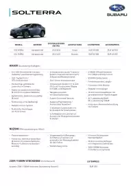 Subaru Flugblatt | Solterra Seite 1