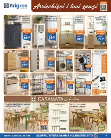 Volantino Brigros Pagina 11: Mobiletto bagno Ella €39,00, Scaffale nero con appendiabiti €49,00