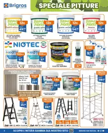 Volantino Brigros Pagina 2: Smalto all'acqua Niote €8,90, ElastiK impermeabilizzante €79,00