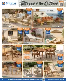 Volantino Brigros Pagina 8: Lettino bamboo €139,00, Bamboo baldacchino €299,00