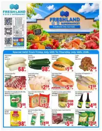 FreshLand Supermarket flyer week 28 Page 1