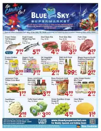 Blue Sky Supermarket flyer week 28 Page 1