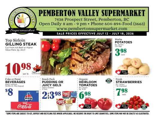 Pemberton Valley (valid until 18-07)