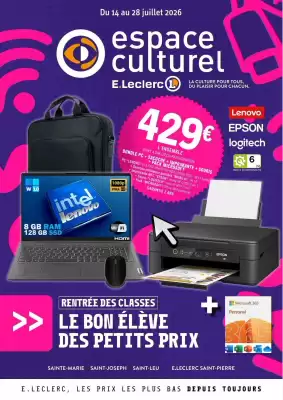 E.Leclerc Espace Culturel (valable jusqu'au 28-07)
