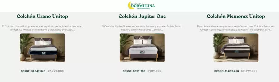 Catálogo Colchones Dormiluna Página 1