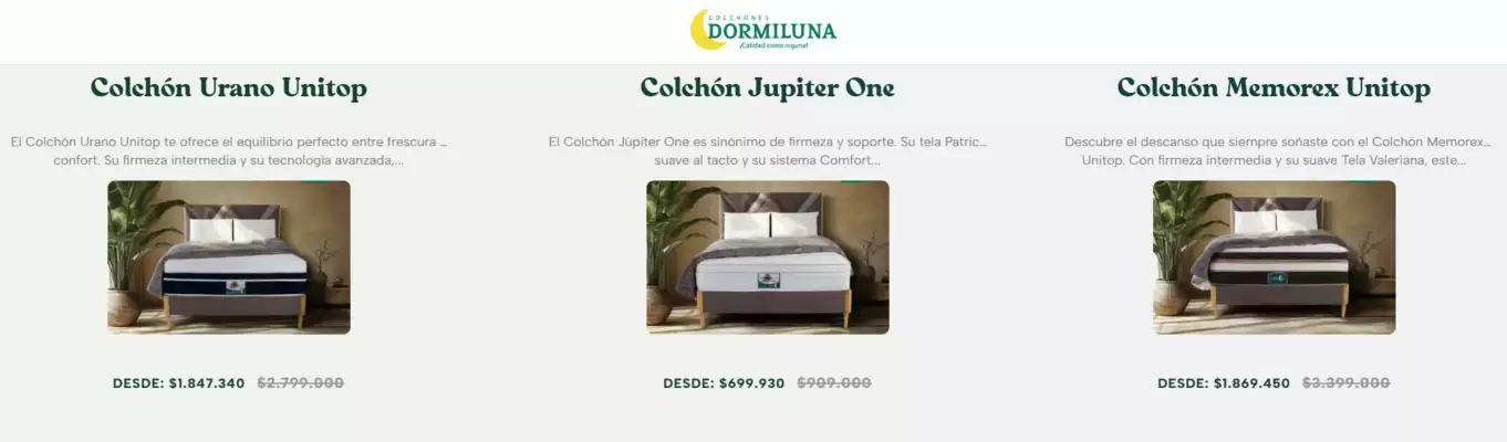 Colchones Dormiluna (válido hasta 28-07)