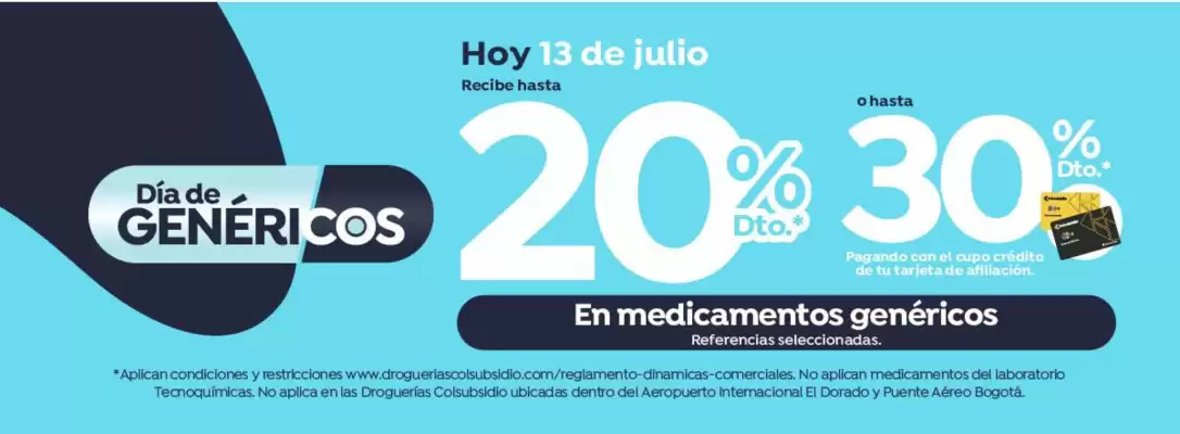 Droguerías Colsubsidio (válido hasta 13-07)