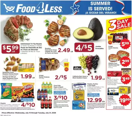 Food 4 Less weekly ad (valid until 22-07)