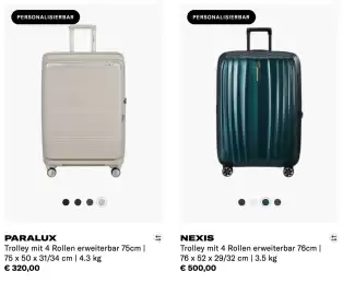 Samsonite Flugblatt Seite 1