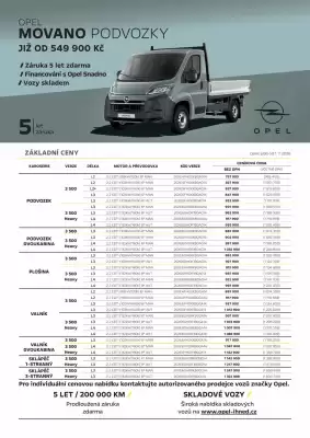 Opel | Movano Podvozky (platné do 30-09)