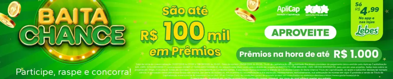 Folheto Lojas Lebes Página 1
