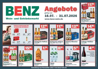 Benz Getränke Prospekt Seite 1