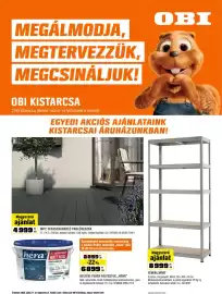 OBI akciós újság Oldal 1: Fémállvány €8.999,00, Héra beltéri fehér falfesték €6.899,00