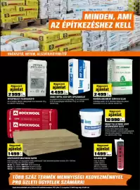 OBI akciós újság Oldal 15: Cement kohósalakcement €2.499,00, Knauf kézi-gépi gipszvakolat €4.499,00