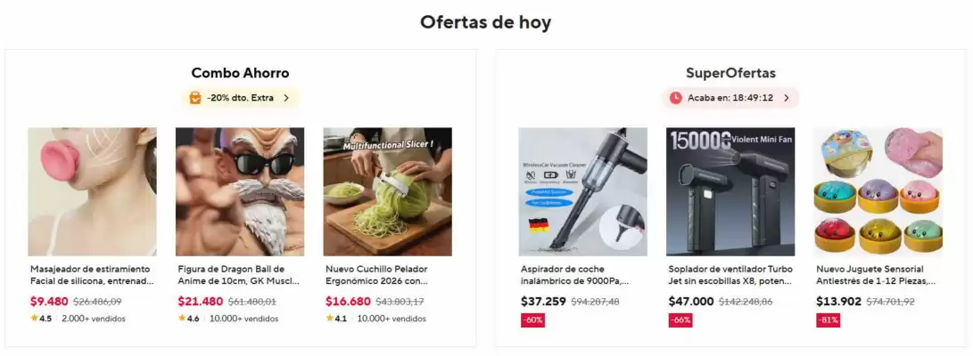 Catálogo AliExpress (válido hasta 19-07)