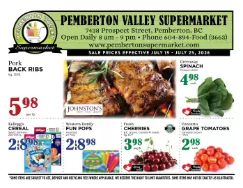 Pemberton Valley Supermarket flyer week 30 Page 1