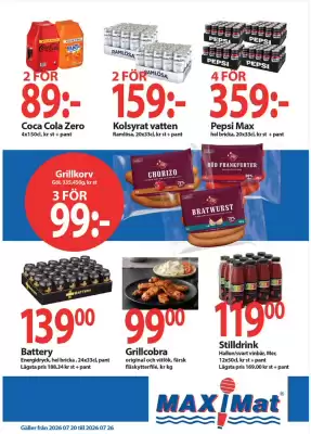MaxiMat Töcksfors kundeavis (gyldig til 26-07)