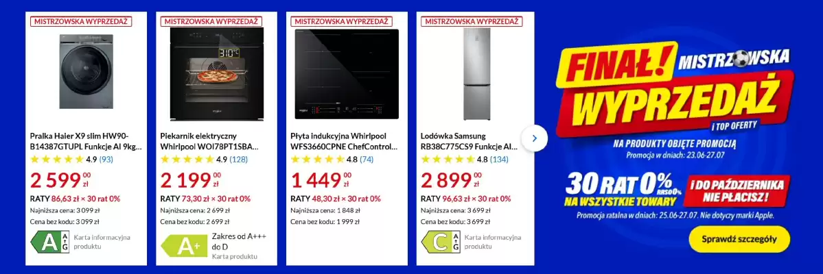 RTV EURO AGD gazetka (wa偶no艣膰 do 27-07)