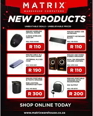 Matrix Warehouse (valid until 27-07)