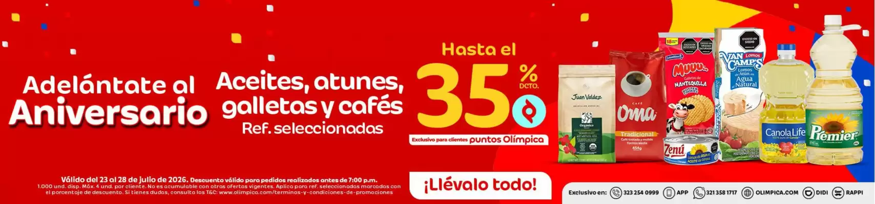 Olímpica (válido hasta 28-07)