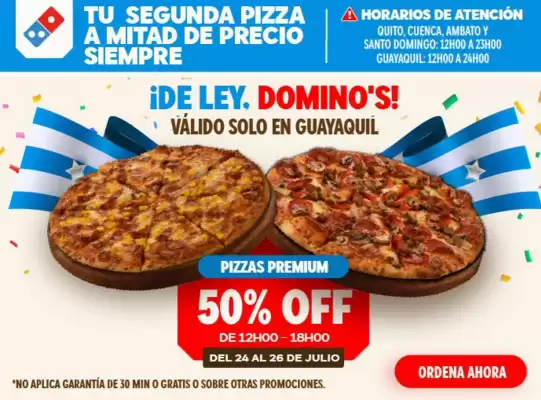Domino's Pizza (válido hasta 28-07)