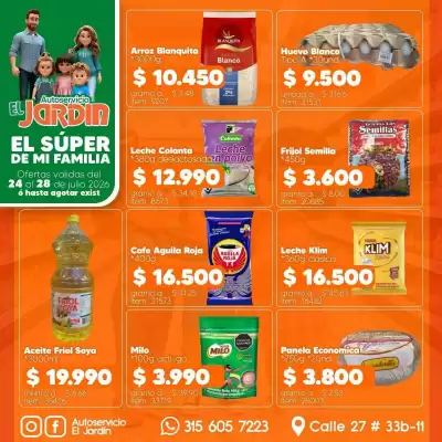 Autoservicio El Jardín (válido hasta 28-07)