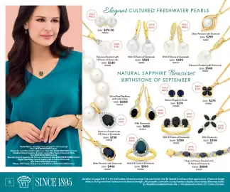 Angus & Coote catalogue Page 8: Pearl Earrings with 10 Points of Diamonds €449,00, With 10 Points of Diamonds €699,00