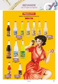 Volantino Scelgo Pagina 77: PAOLETTI ARANCIA €0,95, PAOLETTI GINGER BEER €1,15
