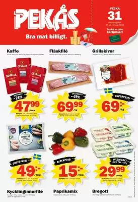Pekås reklamblad (giltig till och med 2-08)