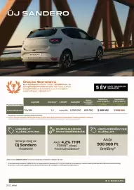 Dacia akciós újság | Sandero Oldal 2