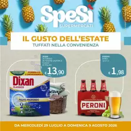Volantino SpeSì Pagina 1: Dixan detergente in polvere lavatrice €13,90, Peroni birra €1,98
