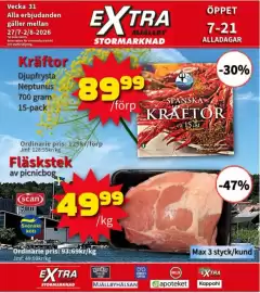 Extra Mjällby Stormarknad reklamblad vecka 31 Sida 1
