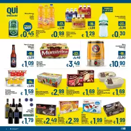 Volantino Qui Discount Pagina 4: Birra Munsterbrau €3,49, Maxi stecco amarena/caramello Gelateria dei Portici €1,69