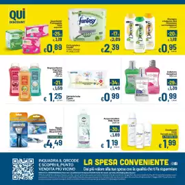 Volantino Qui Discount Pagina 8: Bagnoschiuma fragranze assortite Hydra €1,25, Carta igienica fantasy freelife €2,39