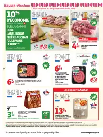 Catalogue Auchan Direct page 20: Tendre & Plus Haché €6,49, LE PORC FRANÇAIS ROUELLE JAMBON AVEC OS €4,45