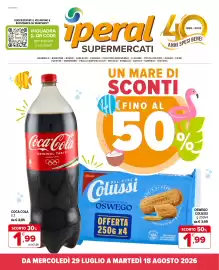 Volantino Iperal Pagina 1: Coca Cola €1,99, Colussi OSWEGO €1,99