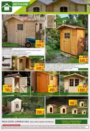 Volantino La Prealpina Pagina 22: Casetta addossata €499,00, Casetta in legno €599,00