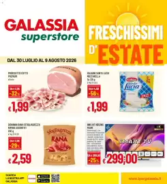 Volantino Galassia superstore Pagina 1: Inno-Hit smart tv €299,00, Prosciutto cotto premium €1,99