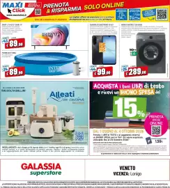 Volantino Galassia superstore Pagina 24: Kooper lavatrice slim grigia €289,00, Samsung A17 Smartphone 4G Blu €99,00