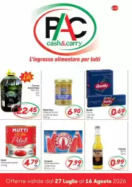 Volantino Pac Cash&Carry Pagina 1: Mutti Pomodori pelati €4,79, Corona Birra €0,99