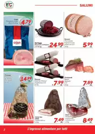 Volantino Pac Cash&Carry Pagina 2: Corte San Vitale Guanciale su €7,49, Viani Prosciutto mattonella tuttofare €8,49