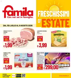 Volantino Famila Pagina 1: PROSCIUTTO COTTO PREMIUM €1,99, LEERDAMMER Original €3,99