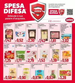 Volantino Famila Pagina 18: SELEX SALAME UNGHERESE A FETTE €1,81, SELEX pastina all'uovo €0,59