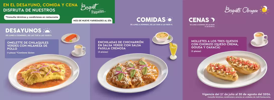 Bisquets Obregón (válido hasta 1-09)