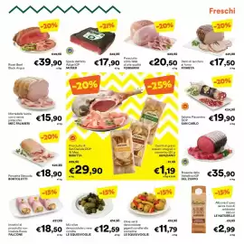 Volantino Unes Pagina 13: Mortadella favola MEC PALMIERI €15,90, Salame Piacentino DOP SAN CARLO €19,90
