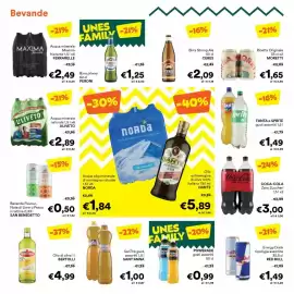 Volantino Unes Pagina 18: Bevanda Flavour SAN BENEDETTO €0,50, SanThè gusti assortiti SANT'ANNA €1,00