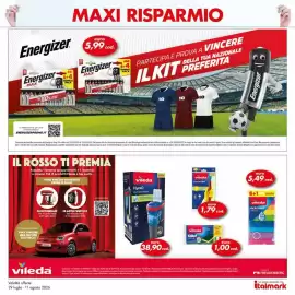 Volantino Italmark Pagina 36: Vileda H2pro flat mop system €38,90, Energizer MAX €5,99