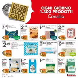 Volantino Italmark Pagina 39: Mortadella Bologna IGP Consilia €1,89, Yogurt intero bianco naturale Consilia €2,85